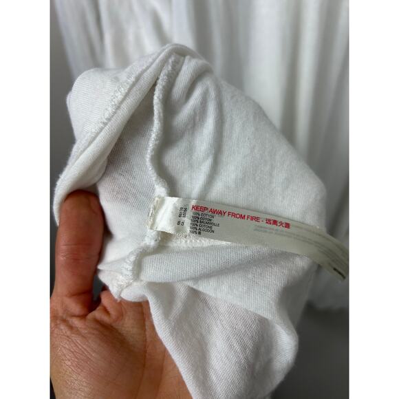 Free People Beach Aurora Mini Dress White Large Boho Cottagecore - Picture 8 of 9